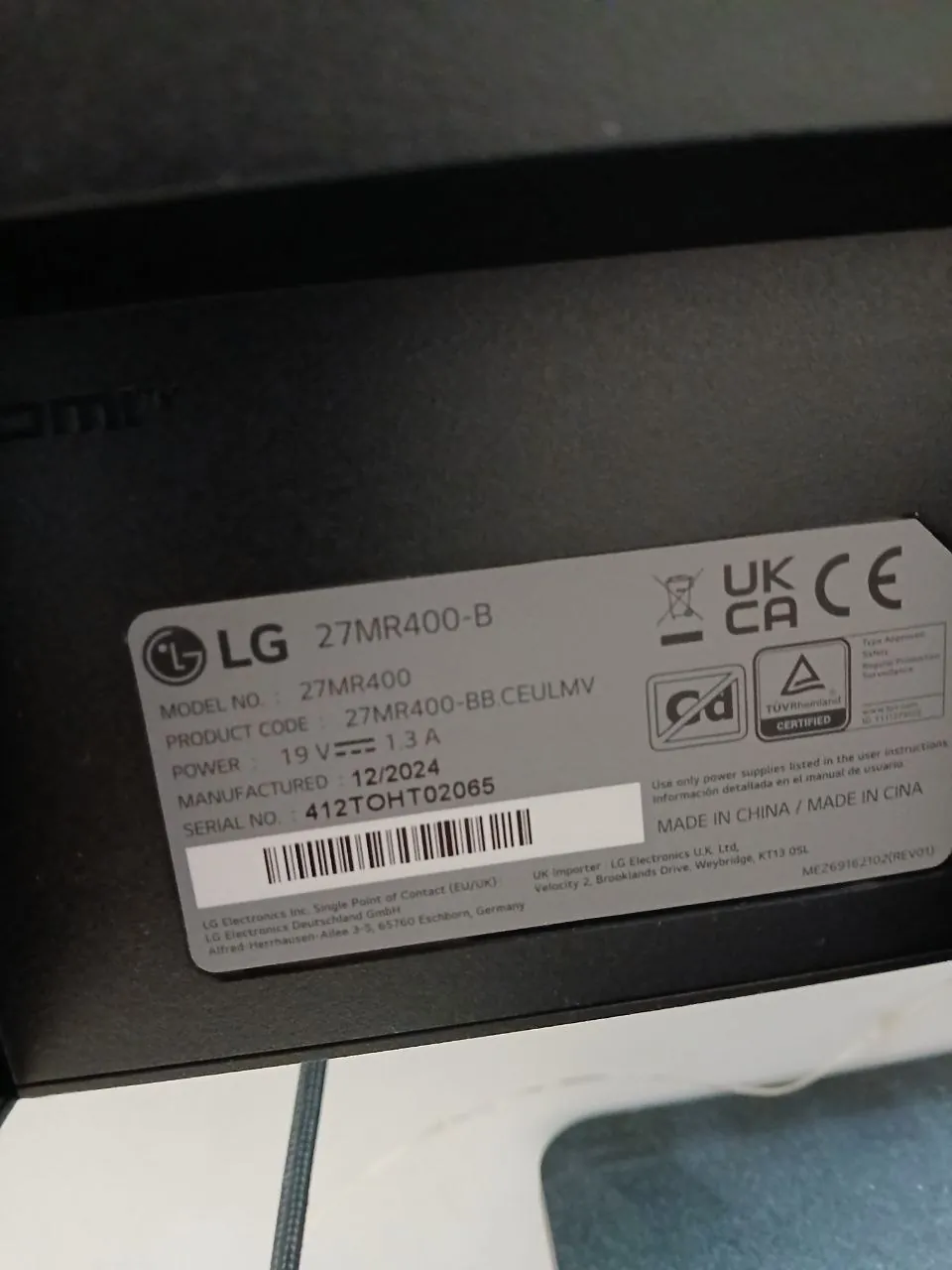 Монитор LG 27MR400-B 27 дюймов Full HD 2
