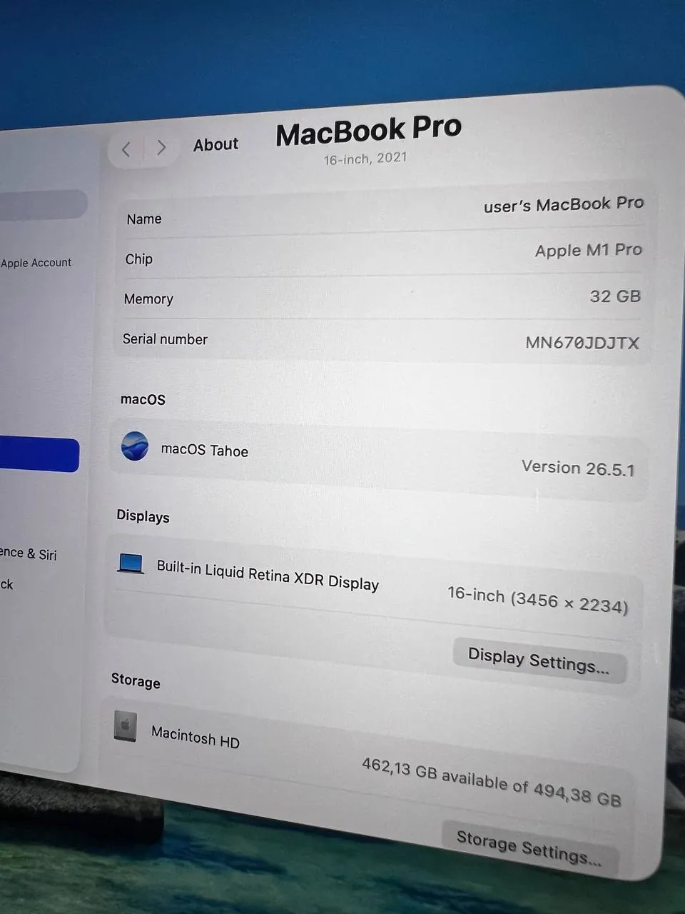 MacBook Pro 16 M1 Pro 32 ГБ 512 ГБ 4