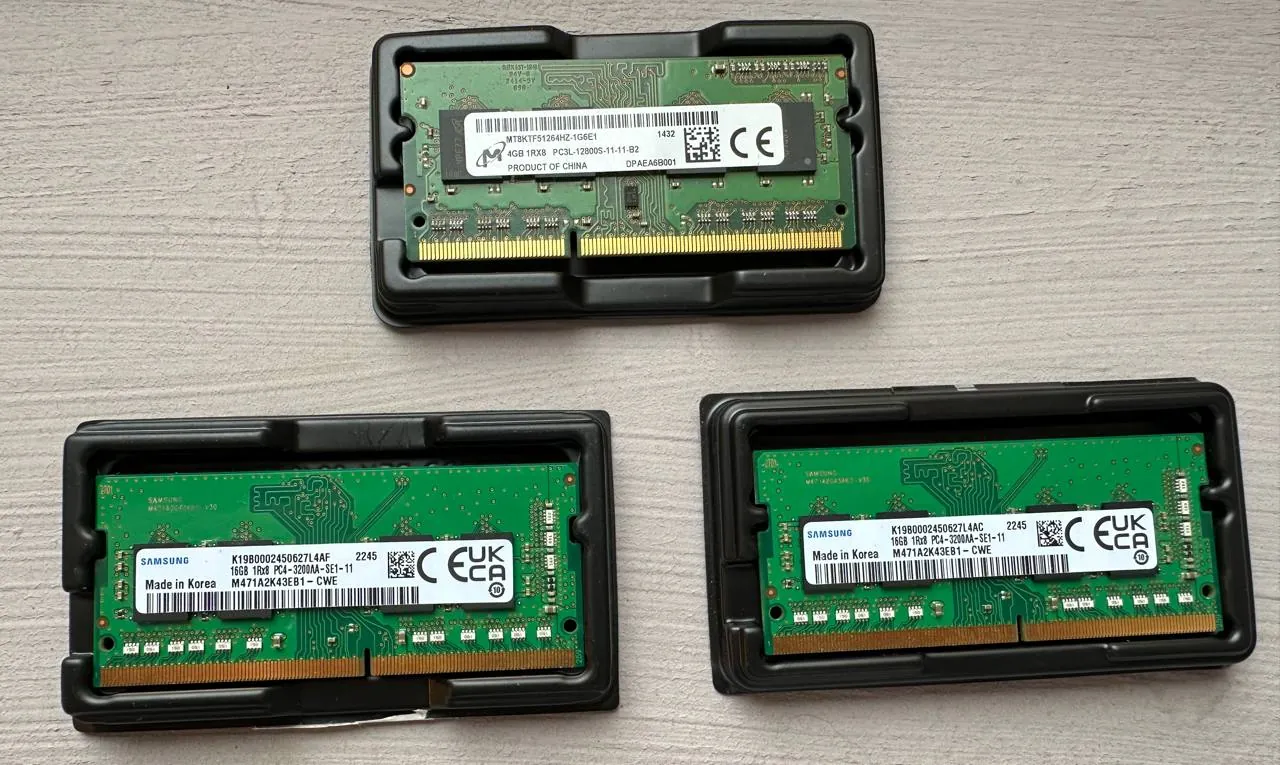 Оперативная память для ноутбука DDR4 и DDR3 1