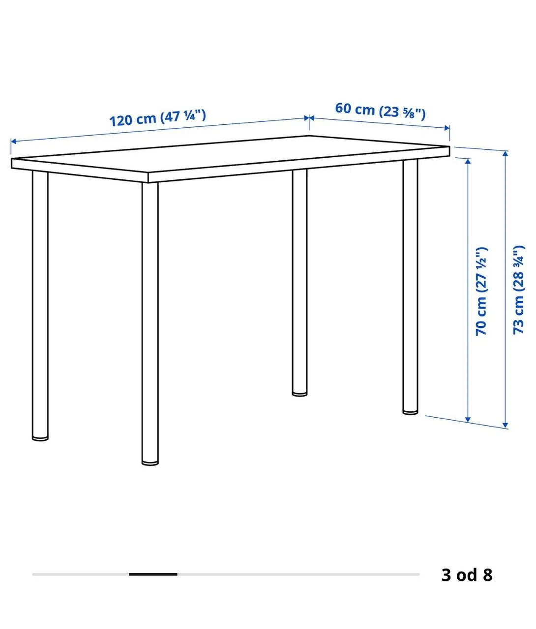 Стол IKEA LAGKAPTEN 120x60 2