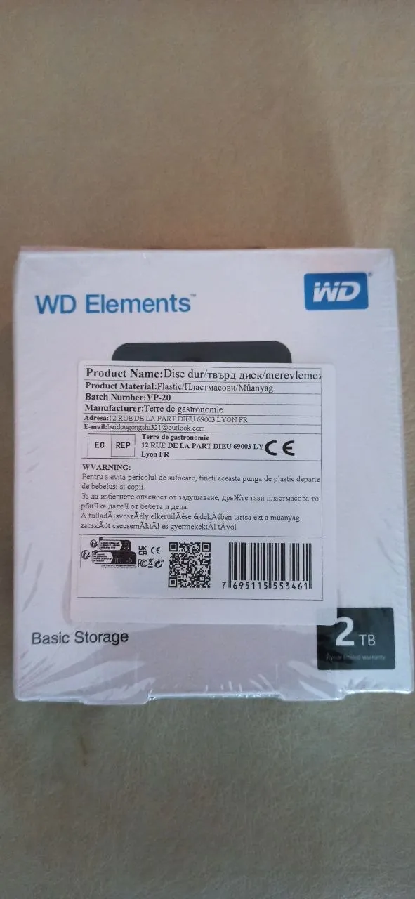 Жёсткий диск WD Elements 2TB новый 2