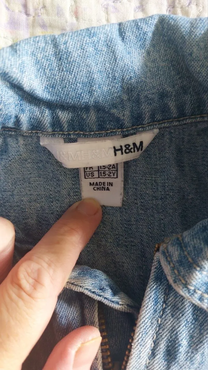 Детская джинсовая куртка H&M для девочки 2