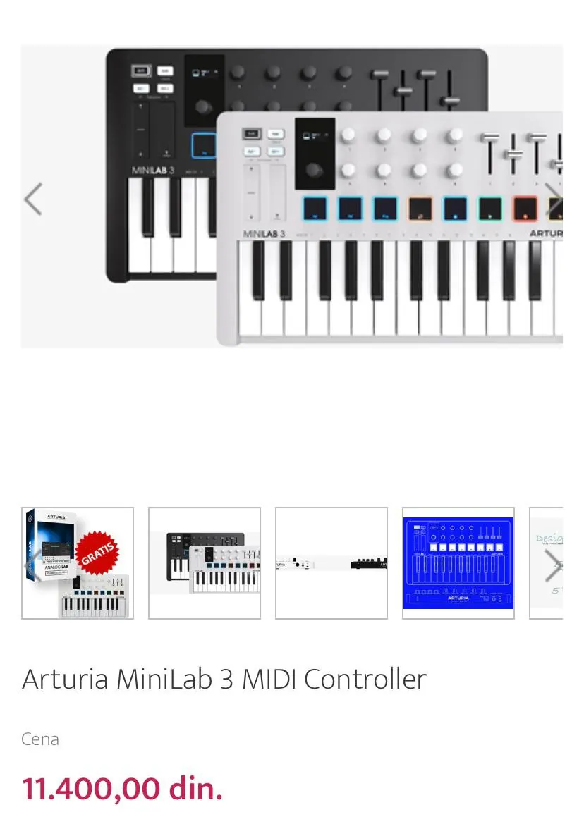 MIDI-клавиатура Arturia MiniLab 3 1
