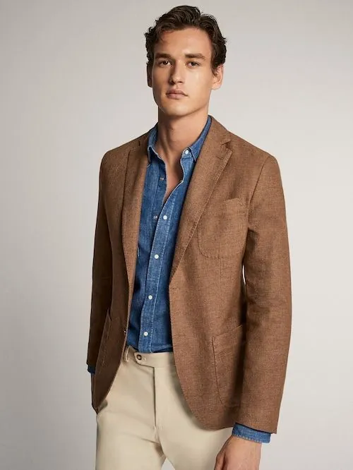 Летний пиджак Massimo Dutti размер 46 2