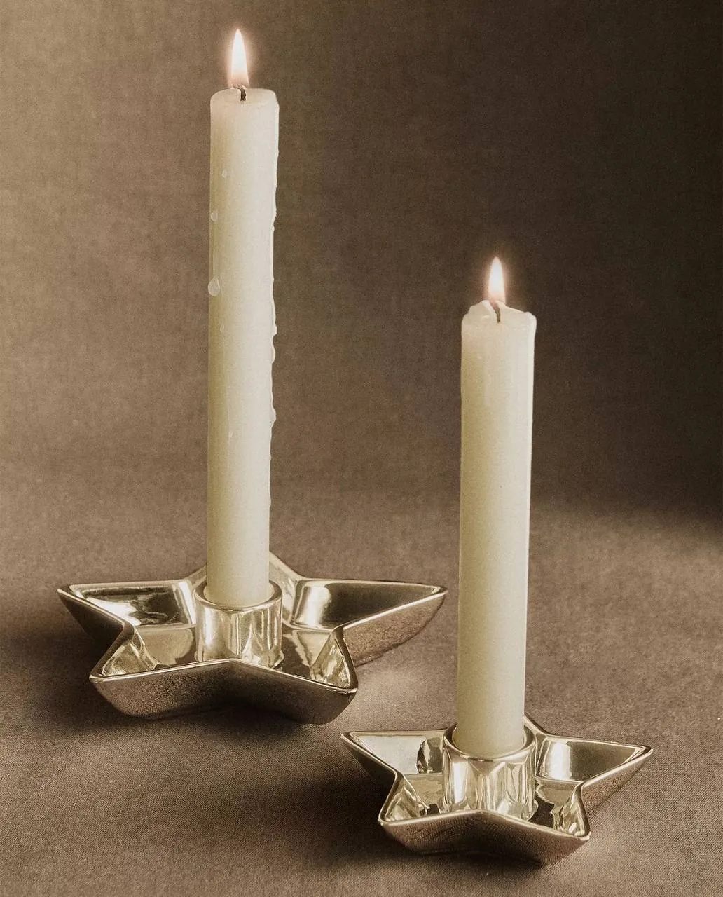 Подсвечники Zara Home золотые 5